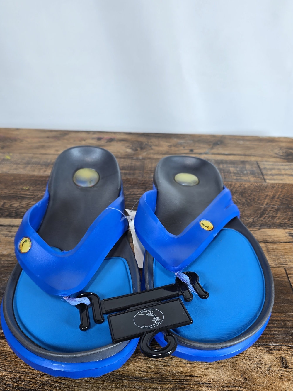 Comfort Foam Blue Men's Thong Sandals Size 11